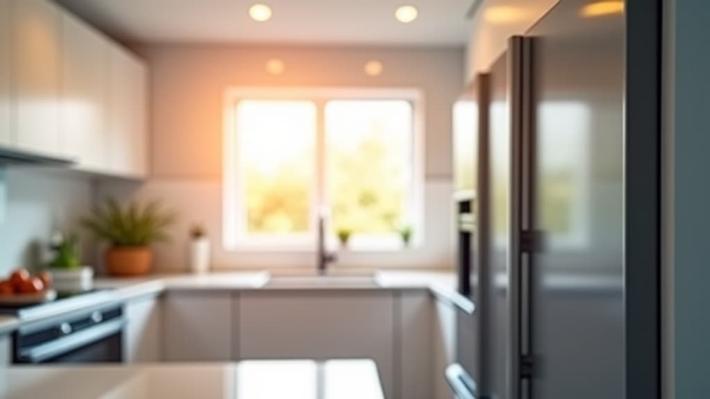 technician inspecting a modern refrigerator for same-day appliance repair in North Highlands, CA