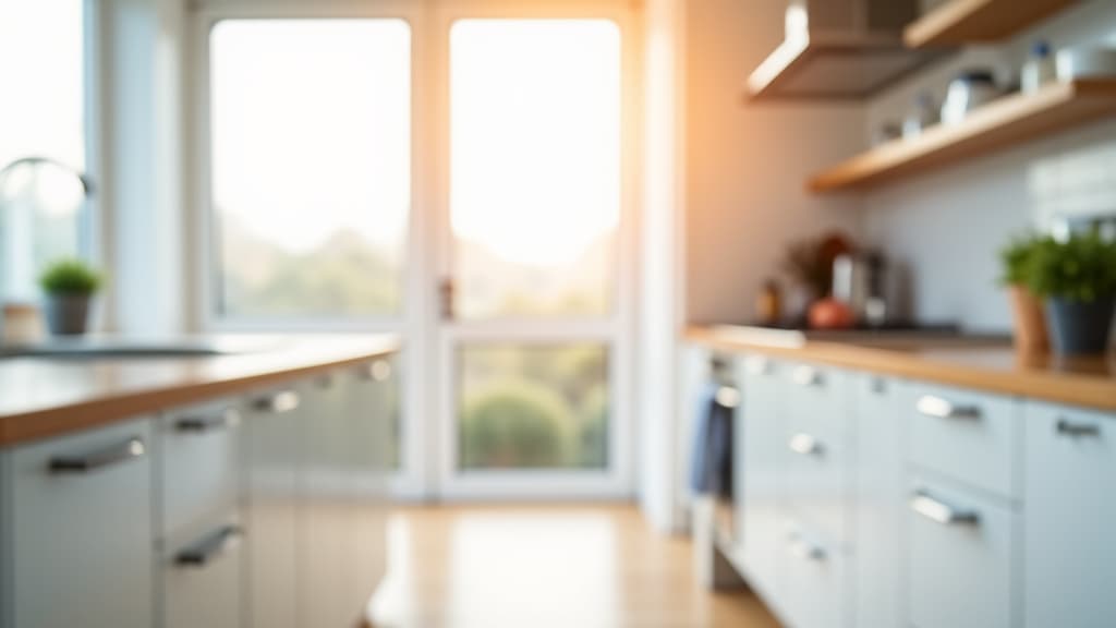 Clean and modern kitchen in Rocklin with a built-in dishwasher in the foreground.