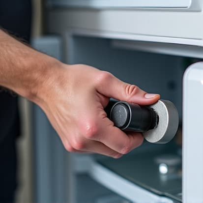 davis ca refrigerator repair technician checking compressor