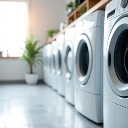 Sacramento washing machine repair technician fixing front load washer in laundry room