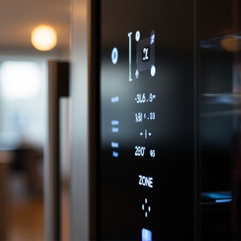 Repairing a built-in wine cellar door seal in a Sacramento luxury home. This image captures a technician carefully replacing or repairing the seal of a large, built-in wine cellar door, highlighting the attention to detail required for maintaining a perfect climate seal in high-end wine storage units.