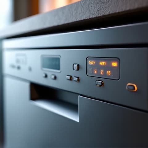 Certified technician inspecting a dishwasher door seal for leaks and wear in a Sacramento kitchen, preventing water damage and ensuring efficient operation. Dishwasher door seal repair specialists.