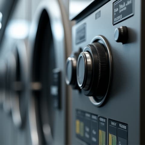 Performing maintenance on commercial laundry machines near Laguna Creek, Elk Grove.