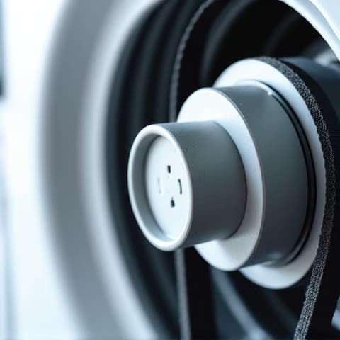 A new dryer belt being installed into a dryer unit, with the drum exposed. This intricate repair was performed in Citrus Heights, CA, highlighting our technicians