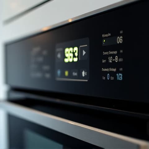 Bosch oven repair for power issue in Folsom. Technician diagnosing and fixing power supply to a Bosch oven.