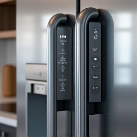 High-End Refrigerator Water Dispenser Repair Roseville: Technician repairing a high-end refrigerator