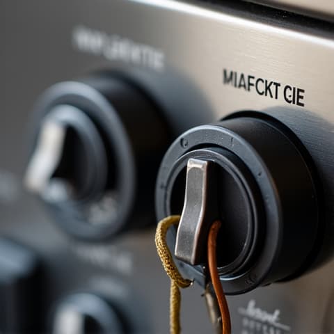 Dual fuel range ignition switch repair in Elk Grove. Expert technician diagnosing and repairing the ignition system of a dual-fuel range, ensuring reliable start-up for gas burners.