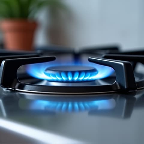 Gas range igniter repair in Folsom. A skilled technician working on a gas stove, inspecting and fixing the igniter to restore proper burner function for a homeowner