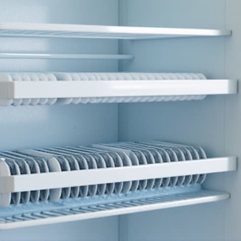 A technician demonstrating the professional approach to refrigerator coil cleaning, emphasizing improved compressor lifespan and energy efficiency in Sacramento.