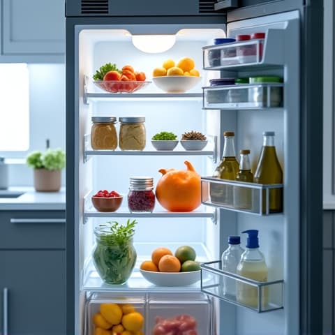 A visual representation of improved refrigerator efficiency and reduced energy consumption after professional coil cleaning in Sacramento.