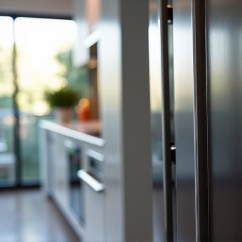 Experienced Rocklin appliance repair technician fixing a Sub-Zero refrigerator in a high-end Granite Bay home