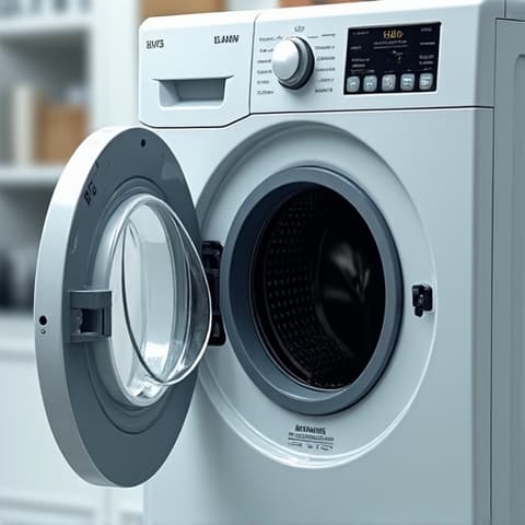 A partial disassembly of a washing machine revealing the transmission component undergoing repair. This complex mechanical repair was expertly handled in Rancho Cordova, CA, ensuring efficient washing cycles.