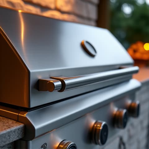Wolf built-in outdoor grill repair focusing on ignition system in a Gold River luxury backyard, ensuring seamless operation for entertaining.