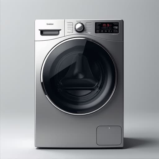 Appliance repair specialist inspecting a washing machine in a Carmichael laundry room