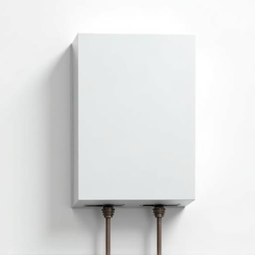 Expert repairman examining tankless water heater system in Sacramento home