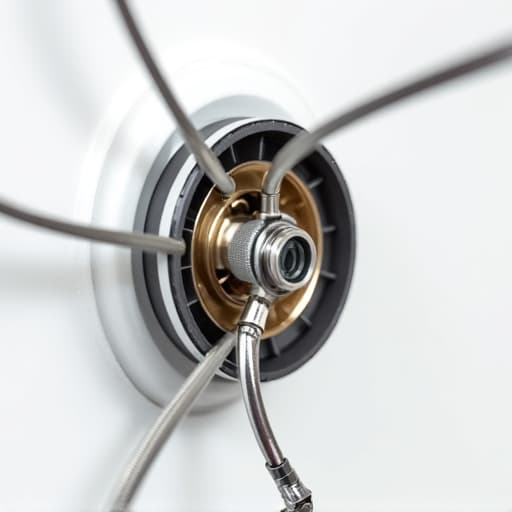 Gas dryer repair technician inspecting gas line for safety