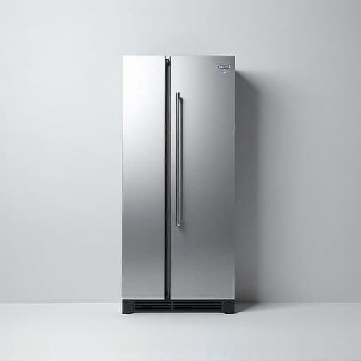 Clean and modern luxury kitchen with high-end appliances, including a stainless steel Sub-Zero refrigerator and a Wolf range