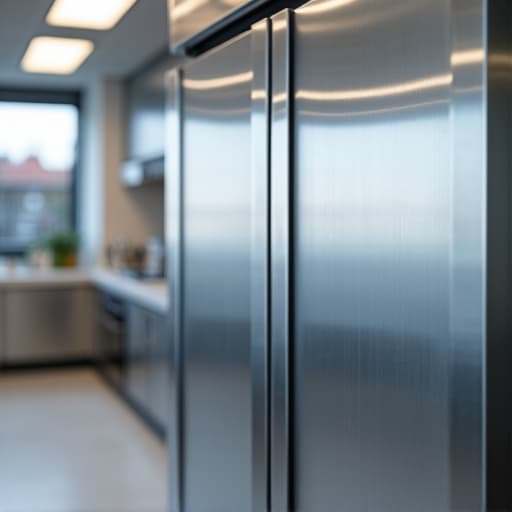 Commercial kitchen appliances technician inspecting equipment