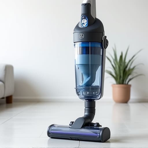 technician cleaning refrigerator coils with vacuum