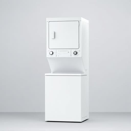 Sacramento technician repairing stackable washer dryer in apartment