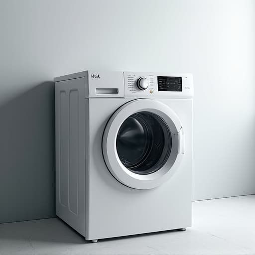 Appliance repair technician working diligently on a washing machine in a modern Shingle Springs home, ensuring efficient and reliable service for local residents.