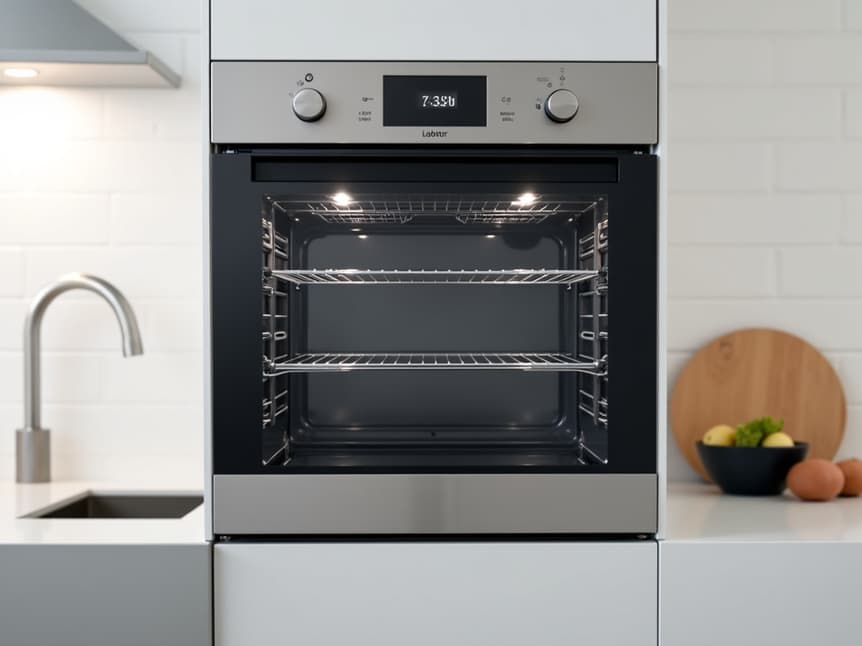 Sacramento oven repair technician working on modern wall oven