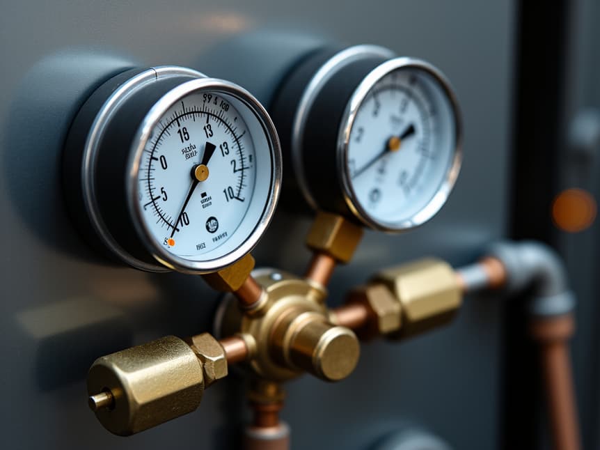 technician working on a refrigerator